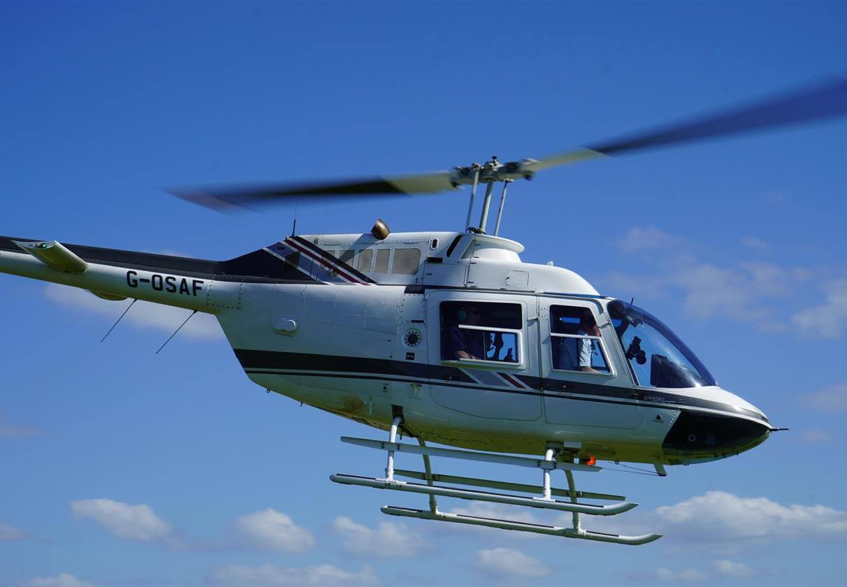 All Stars helicopter tour over KCOM Stadium from Beverley Airfield